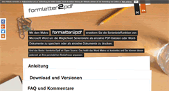 Desktop Screenshot of formletter2pdf.com