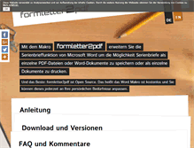 Tablet Screenshot of formletter2pdf.com